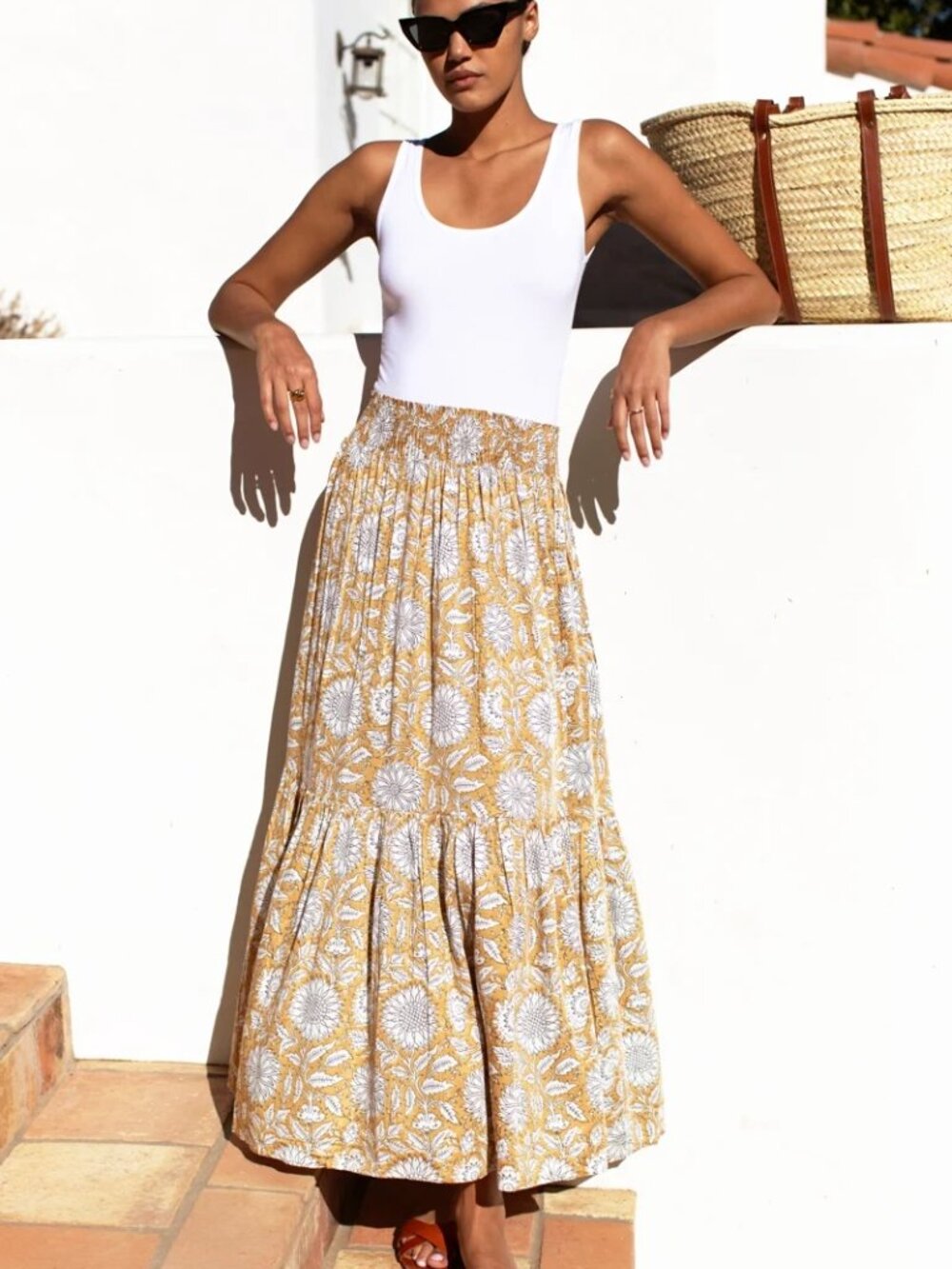 Emerson Fry Shirred Skirt - Arles